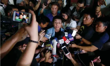  ??  ?? ‘At one point, journalist Maria Ressa, was receiving 90 hate messages an hour on Facebook alone.’ Photograph: Bullit Marquez/AP