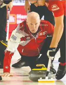  ?? ED KAISER ?? Skip Glenn Howard aims to make an 18th appearance in the Brier, which he will do if he defeats Mike Mcewen on Friday in Kingston, Ont.