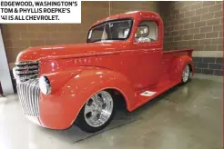  ??  ?? EDGEWOOD, WASHINGTON’S TOM & PHYLLIS ROEPKE’S
’41 IS ALL CHEVROLET.
NOTHING SAYS PACIFIC NW ICONS QUITE LIKE SASQUATCH, A.K.A. BIGFOOT.