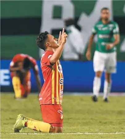  ?? / Getty Images ?? El delantero Wilfrido de la Rosa llegó al Pereira en la temporada 2020. Con el conjunto matecaña lleva once goles entre liga y copa.