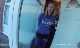  ?? Photograph: Cheshire Constabula­ry ?? Police bodycam footage of Letby’s first arrest at her home in Chester on 3 July 2018.