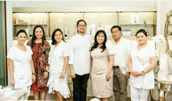  ??  ?? (l-r): AIREEN Dorado, Anna P. Monta, Anna Fontevilla, Nurse Albhy T. Yu, Dr. Isel Bayuga-Yu, Capt. Ismael P. Bayuga, Jennifer L. Velasco