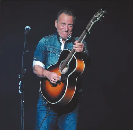  ?? AP FILE PHOTO ?? Bruce Springstee­n performs on Nov. 5 at the 12th annual Stand Up For Heroes benefit concert at the Hulu Theater at Madison Square Garden in New York.