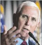  ?? ALEX BRANDON/AP ?? FORMER VICE PRESIDENT MIKE PENCE On Saturday harshly criticized former President Donald Trump for his role in the Jan. 6, 2021, riot at the U.S. Capitol.