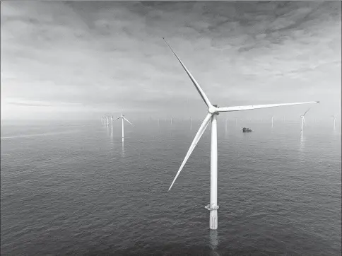  ?? PHOTO PROVIDED BY STATOIL ?? Dudgeon offshore wind farm uses turbines made by Siemens that have 6 megawatts of output.