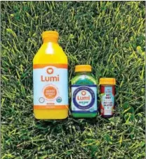  ?? SUBMITTED PHOTO ?? Some of the products made by Lumi Juice, which recently moved its operation to the Malvern area.