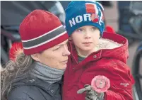  ??  ?? Lori Dawson and Ben, 5, at the Sunnybrook Hospital ceremony.