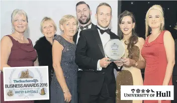  ??  ?? The Scarboroug­h News Business Awards ... 2015 new business winners Hendersons Estate Agents, based in Whitby