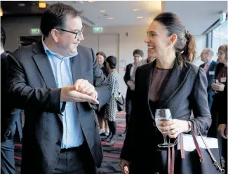  ?? Photo / Dean Purcell ?? Jacinda Ardern and Grant Robertson at BusinessNZ’s pre-Budget lunch this week.