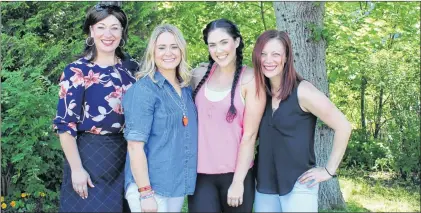  ?? SADIE-RAE WERNER/ SPECIAL TO THE TELEGRAM ?? “Mamma Mia!” leading actresses Shelly Neville, Tina Maddigan, Julia Dunne and Michelle Doyle.