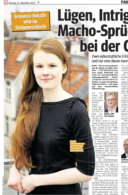 Lügen, Intrigen, MachoSprüche bei der CDU PressReader
