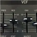  ??  ?? Increase filter resonance to taste and then bring down the filter cutoff until you are getting a nice ‘squelch’ from the sound. Now, push the filter envelope amount slider up to around halfway – this slider governs how much the filter envelope affects the sound.