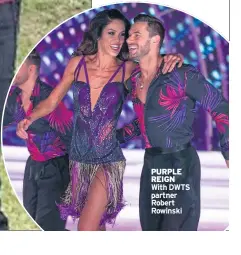  ??  ?? PURPLE REIGN With DWTS partner Robert Rowinski