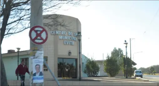  ?? FINO PIZARRO ?? 24 HORAS. El centro de salud Municipal Evita atiende todo el día, con una condición: tener domicilio en Malvinas Argentinas.