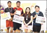  ??  ?? Level B Winners — Champion — Vignesh & Amit, Runner Up — Chato & Rafael.