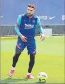  ?? FOTO: FCB ?? Jordi Alba entrenó con normalidad