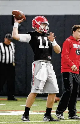  ?? BOB ANDRES / BANDRES@AJC.COM ?? Jake Fromm was torn between his desire to switch his commitment to Georgia and his feeling that fulfilling his pledge to Alabama was the right thing to do given the profession­al way the Tide treated him in recruiting.