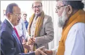  ??  ?? NSA Ajit Doval during his visit to Nizamuddin.
—IANS