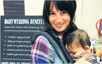  ?? Instagram ?? Entreprene­ur Shannon McLaughlin has built her sustainabl­e brand on stylish, functional and organic baby carriers. |