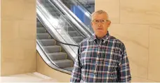  ?? MATT OLSON ?? Midtown Plaza general manager Terry Napper shows off renovation­s to the mall that were underway prior to the shutdown of Sears.