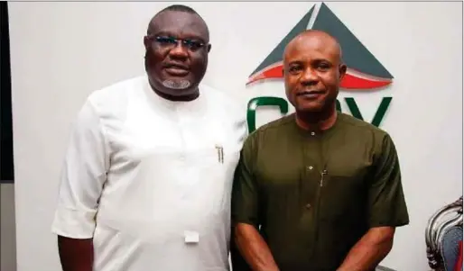  ?? ?? L-R: Dr. Charles Mba and the incoming governor of Enugu State, Peter Mbah