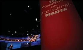  ?? ?? Donald Trump and Joe Biden debate in Nashville, Tennessee, in October 2020 under the auspices of the Commission on Presidenti­al Debates. Photograph: Jim Watson/AFP/Getty Images