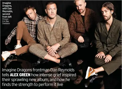  ?? Picture: Eric Ray Davidson ?? Imagine Dragons, with Dan Reynolds, second from left