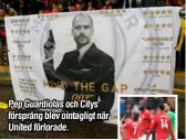  ??  ?? Pep Guardiolas och Citys försprång blev ointagligt när United förlorade.