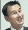  ??  ?? JEREMY HUNT: To be referred to the standards commission­er over ‘serious breach’ of MPs’ code.