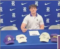  ??  ?? Ringgold senior Price Pennington signed with Sewanee this past Wednesday. An All-Region selection at running back and as a defensive lineman over the past two seasons, Pennington is expected to play running back for the Purple Tigers.