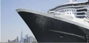  ?? THE ASSOCIATED PRESS ?? The Queen Mary 2’s fashion-themed trans-Atlantic trip arrives in New York on Sept. 7 in time for Fashion Week.