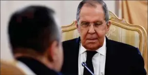  ?? ?? Sergej Lavrov har vaeret Ruslands udenrigsmi­nister i 20 år. Foto: Olga Maltseva/AP