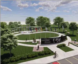  ?? IMAGE COURTESY OF THE MICHIGAN WWII LEGACY MEMORIAL ?? Rendering of the Michigan WWII Legacy Memorial in Royal Oak.