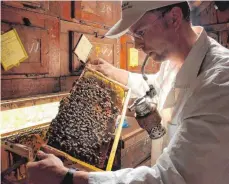 ?? ARCHIVFOTO: RALF LIENERT ?? Honig direkt vom Imker (wie hier von Helmut Gottwald) ist gefragt. Auch Bio-Honig. Doch davon gibt es in den Regalen noch zu wenig.