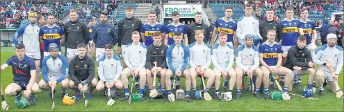  ?? (Pic: George Hatchell) ?? The Tipperary team that lost to Cork in the Munster SH Championsh­ip on Sunday.