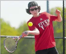  ?? DANA JENSEN/THE DAY ?? Will Albrikes, the former two-time Eastern Connecticu­t Conference champion while competing for Fitch, made the move this year to attend Smith Stearns Tennis Academy in Hilton Head, South Carolina.