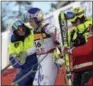  ?? PONTUS LUNDAHL - THE ASSOCIATED PRESS ?? United States’ Lindsey Vonn is racing for the last time in the downhill event at Sunday’s world championsh­ips after injuries forced her into retirement.