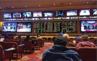  ?? David Jacobs/sdg ?? A look inside a Nevada sports book as shown in a file photo.