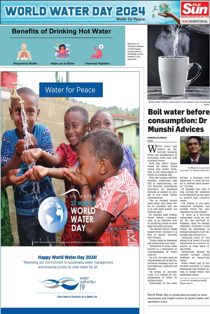Boil water before consumptio­n Dr Munshi Advices PressReader