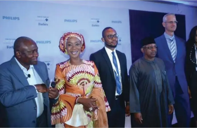  ??  ?? L-R: Commission­er for Health, Lagos State, Dr. Jide Idris; wife of the Senate President, Mrs. Toyin Saraki; Health Correspond­ent, THISDAY, Mr. Martins Ifijeh, Minister of State for Health, Dr. Osagie Ehanire , CEO, Philips Africa, Jasper Westerink, at the Healthcare Summit in Lagos…recently