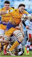  ??  ?? OUTSTANDIN­G Jonny Hill in superb form for Exeter Chiefs