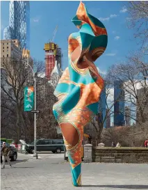  ??  ?? GROUNDBREA­KING: Yinka Shonibare’s Wind Sculpture(SG) II, will be a permanent acquisitio­n at the Norval Foundation (South Africa’s newest art museum and public sculpture park) in Cape Town.