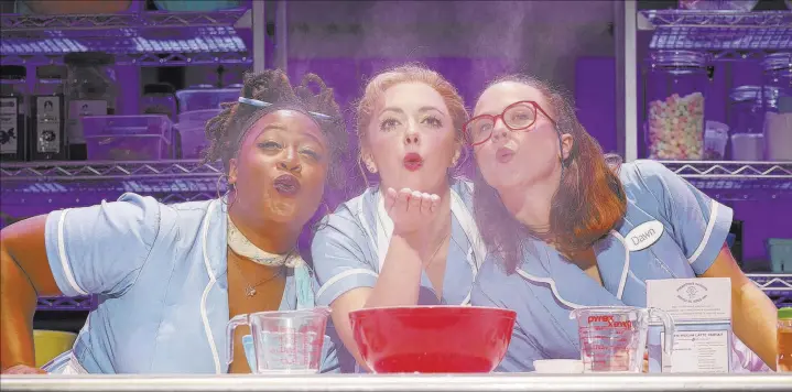  ?? Joan Marcus ?? “Waitress,” the hit musical based on the acclaimed 2007 indie film of the same name starring Keri Russell, opens an eight-performanc­e run at The Smith Center this week.