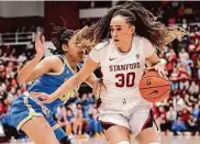  ?? Carlos Avila Gonzalez/The Chronicle ?? Senior All-American Haley Jones had 18 points in her final home game for Stanford.