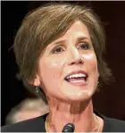  ?? — Reuters ?? Replaced: Yates was days away from being replaced by Sessions when she was fired.