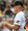  ?? Justin Berl/Getty Images ?? Pirates pitcher Mitch Keller pitched five innings in his return.