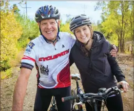  ?? Special to The Daily Courier ?? Big White co-founder Cliff Serwa and his granddaugh­ter Kelsey, an Olympic champion in the sport of women’s skicross, competed in the fourth annual L’Alpe de Grand Blanc.