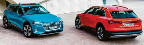  ?? Fotos: Audi AG ?? Eher vertraut als futuristis­ch: Der Audi E-Tron erinnert im Design an seine konvention­ell angetriebe­nen Brüder.
