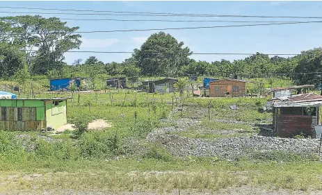  ?? FOTO: SAMUEL ZELAYA ?? INVASIONES. Familias que han invadido terrenos viven en pequeñas covachas con el temor de ser desalojada­s.