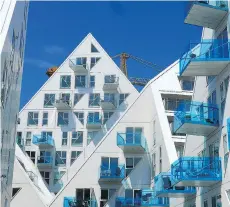  ??  ?? The Iceberg Project on the Aarhus waterfront in Denmark is striking.